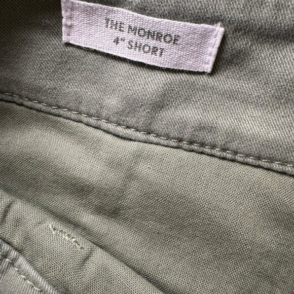 LOFT The Monroe 4”Chino Flat Front Casual Shorts, size 8 Olive Green - Picture 4 of 8